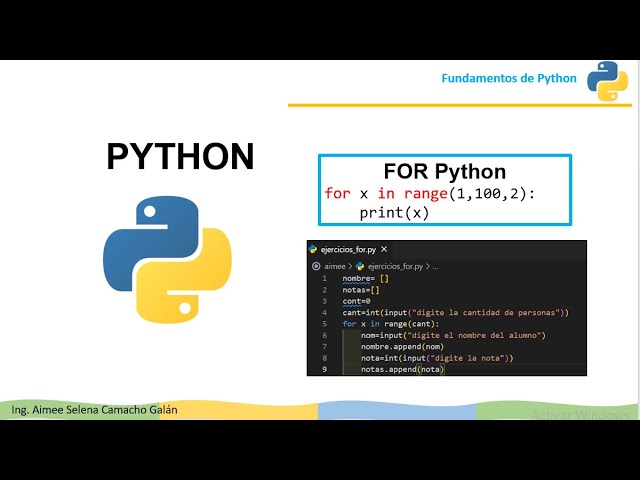 Estructura for en Python#ADSO #SENA #pythontutorial #pythonprogramming #python