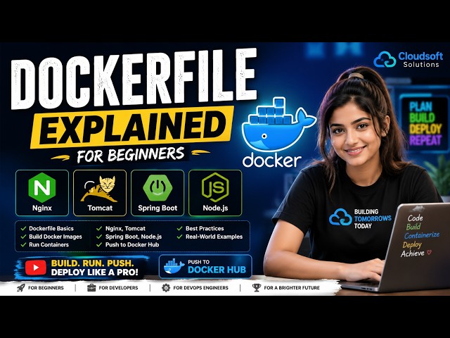 Dockerfile Explained for Beginners | For Nginx, Tomcat, Spring Boot, Node.js & Push to Docker Hub