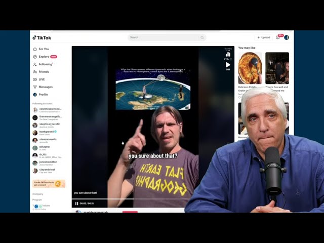 Flat earther calls us out