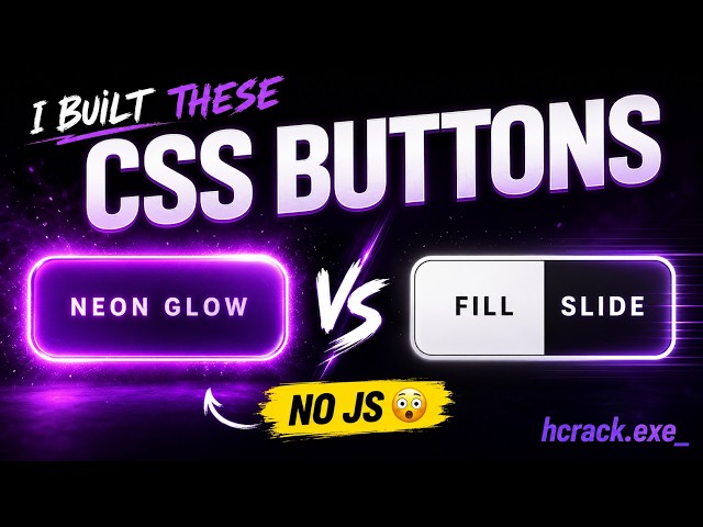 How I Built 2 Modern CSS Buttons as a Beginner (HTML & CSS Only)