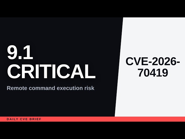 Dell Cloud Disaster Recovery Flaw Could Run Commands Remotely (CVE-2026-70419)