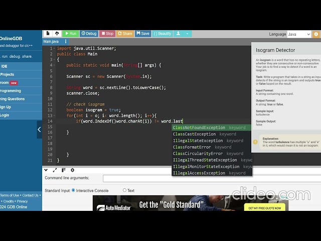 Solving Programming Challenges in Java