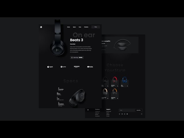 I Created Animated Beats Landing Page using html css javascript
