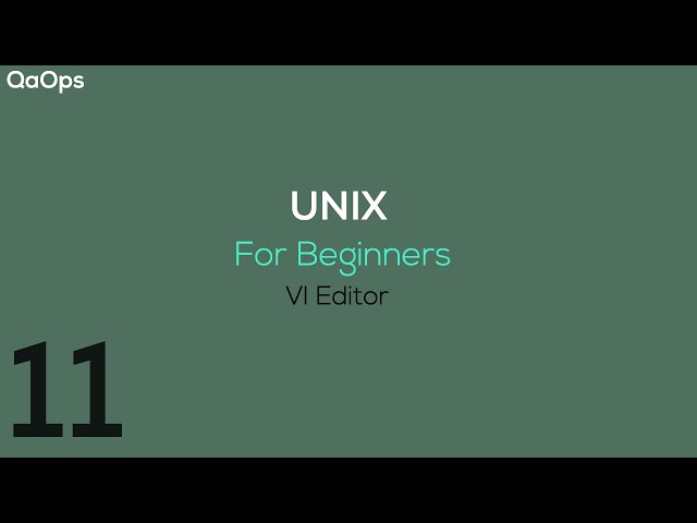 Unix | VI simplified