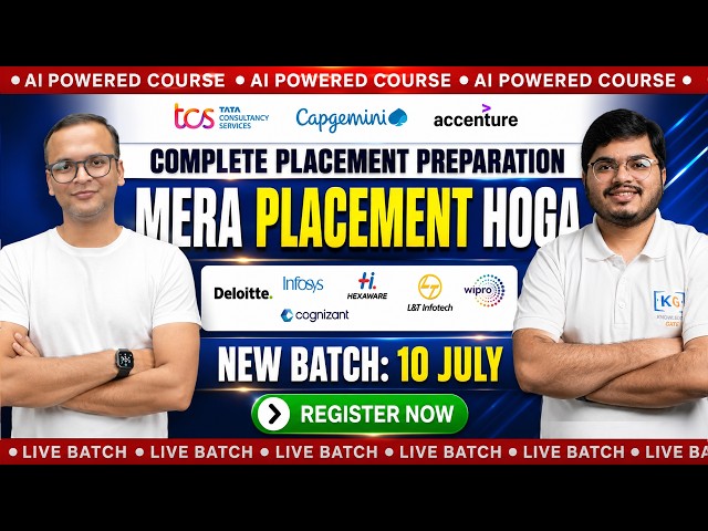 Complete Placement Preparation Roadmap 2026 | MERA PLACEMENT HOGA | Batch Starts 10 July