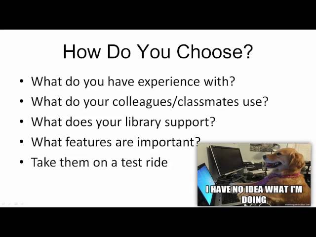 Reference Managers for Grad Students
