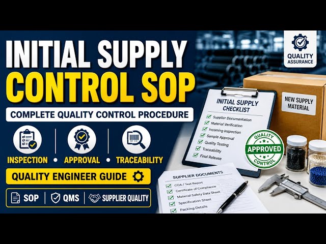 Initial Supply Control in Quality Management | SOP & Process Explained @cipetpolymertech 