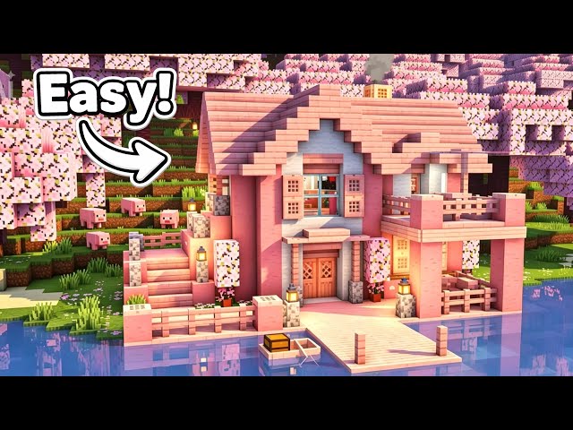 Minecraft: Cherry Blossom Survival House + Interior Design