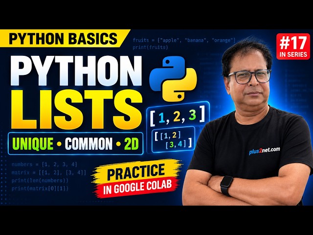 Python Lists for Beginners – Part 2 | Unique Values, Frequency & 2D Lists