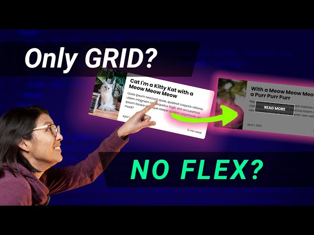 CSS grid cards with animated hover effect | HTML/CSS