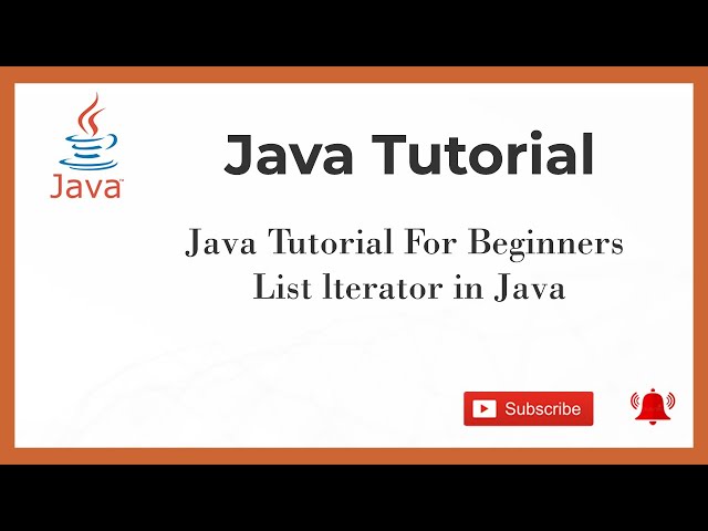 #26 Java Tutorial For Beginners ||  List lterator in Java