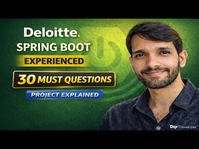 Deloitte Spring Boot Interview Questions for Experienced (30 MUST Questions + Project Explained)