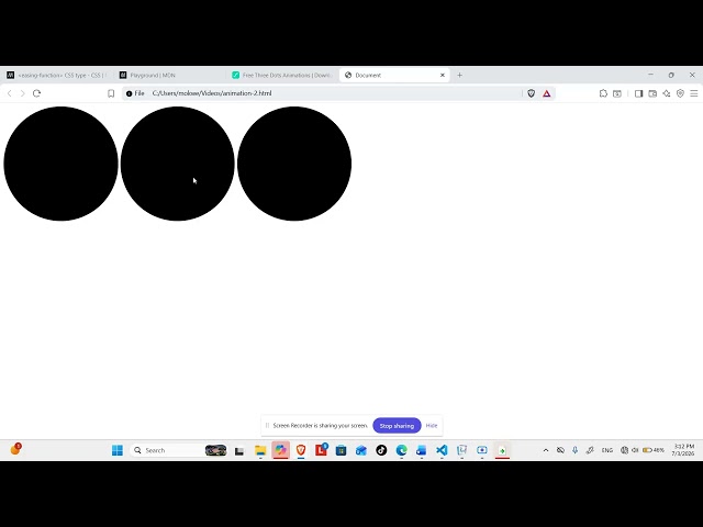 Advanced Animations using CSS with multiple keyframes.