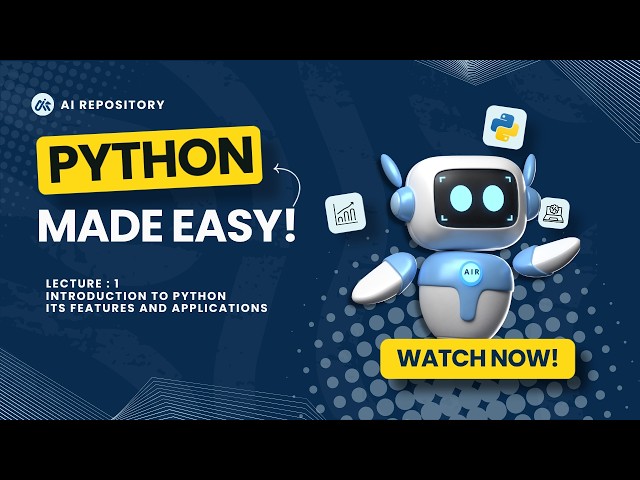 Python Introduction for Beginners | Features, Applications & Why Learn in 2026 #pythonforbeginners
