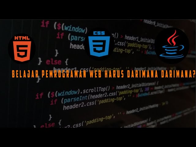 Belajar Pemrograman Web harus darimana?