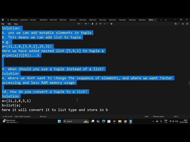 Part2 of Python Interview Question set detailed explanation by Nadkarni Sir #interview #python