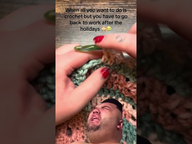 When work gets in the way of crocheting 😅 #crochet #crocheting #capcut