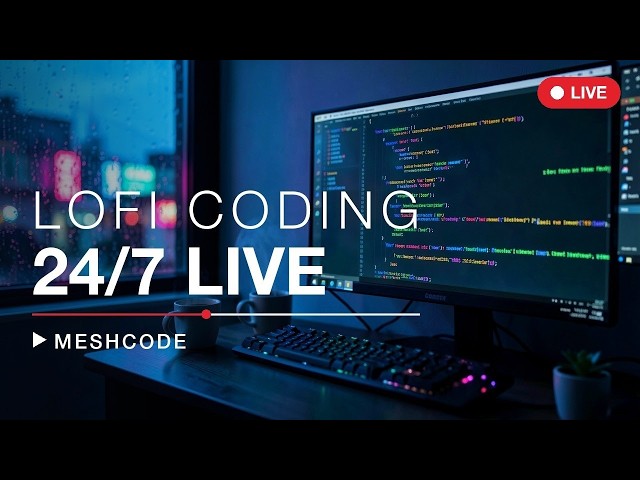 Deep Focus Coding Music 24/7 🌧️ Lofi Beats to Code, Study & Relax to — Live Radio