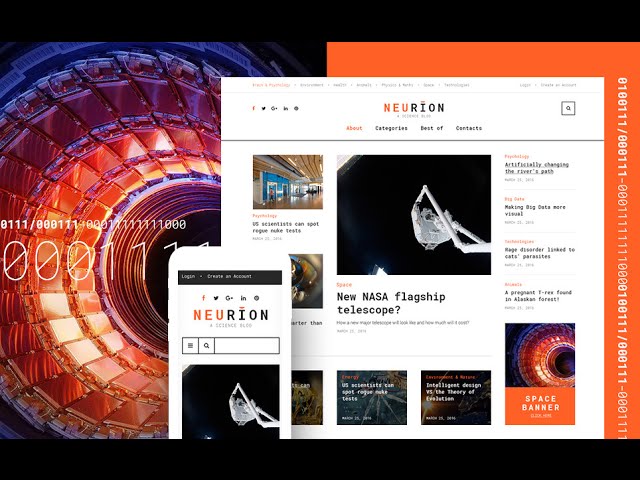 Science Responsive Website Template #60023