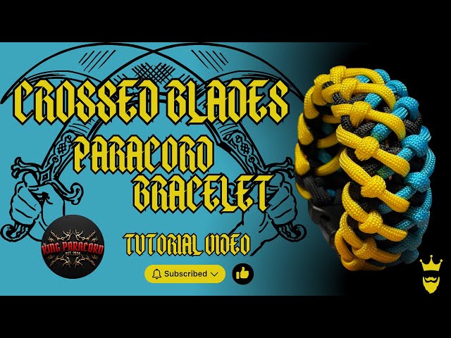 Ultimate Crossed Blades Paracord Bracelet Tutorial  Bold 3-Color Design #paracordbracelet #diy #knot