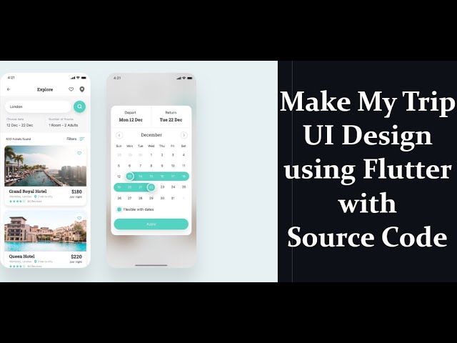 Make My Trip UI Clone using Flutter with Source Code