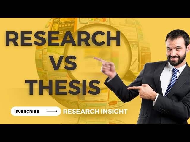 Difference between Research and Thesis #research #thesis #researchinsight #definition #difference