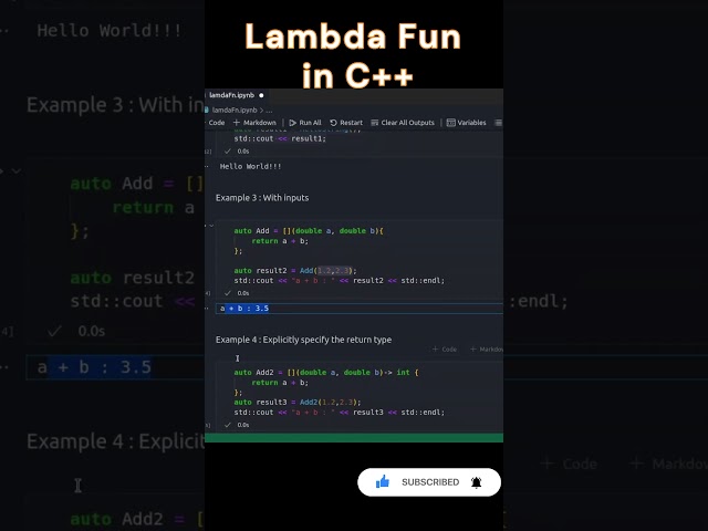 C++ | Tips Lambda Functions in C++  #cpp #coding #shorts