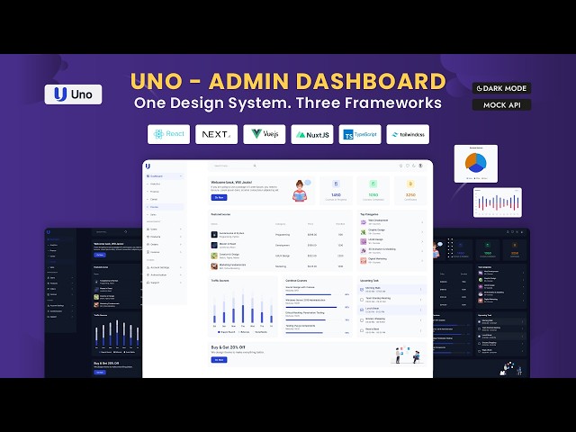 I Built One Admin Dashboard in 3 Frameworks — React, Vue & Nuxt js Full Demo