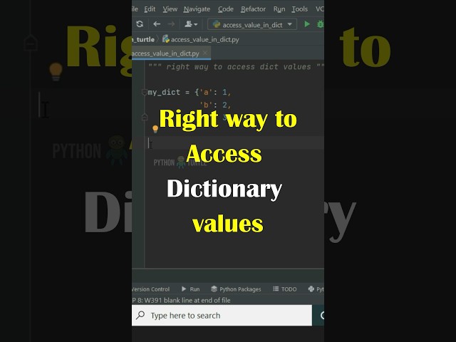 How do you access values in Dictionary #code #python #programming