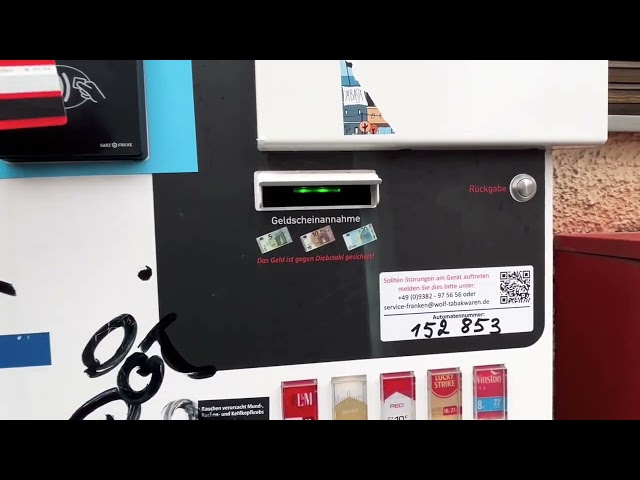 Cigarette vending machine in Germany