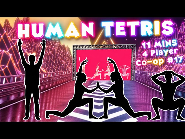 11 MINS - Human Tetris | 4 Player Co-op Challenge 💥 | Immersive Interactive Warm Up #17