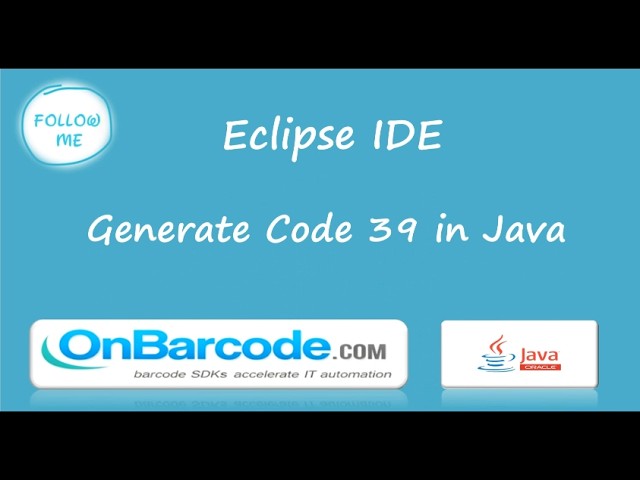 How to create, print Code 39 barcodes using OnBarcode Java Code 39 Barcode Generator library