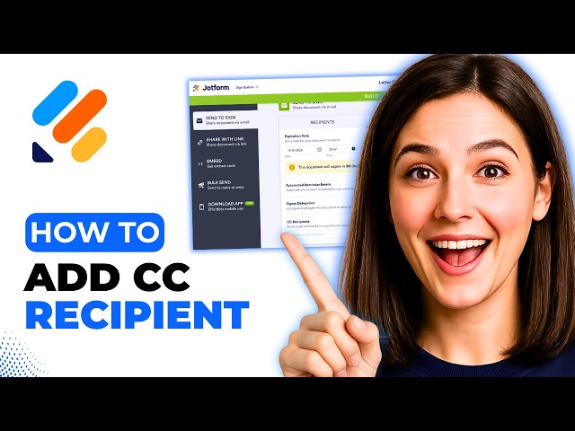 How To Add CC Recipient In JotForm Sign