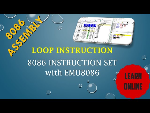 LOOP INSTRUCTION | 8086 Instruction set with emu8086 | Looping  example in 8086 assembly language
