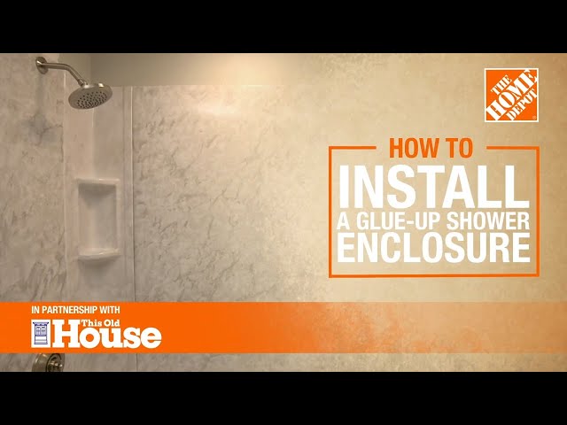How to Install a Glue-Up Shower Enclosure | The Home Depot with @thisoldhouse