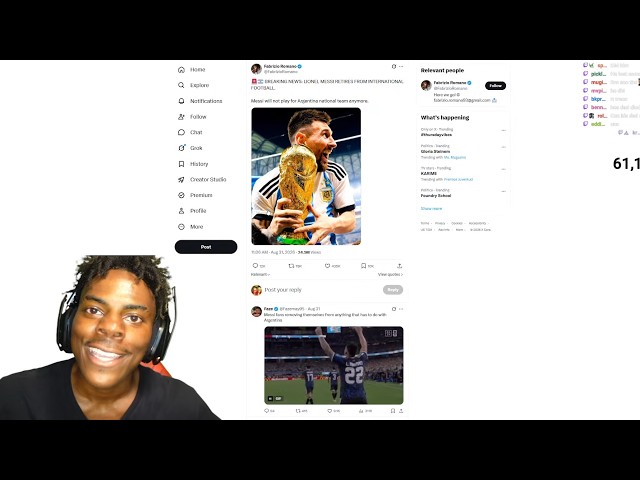 iShowSpeed Reacts To Messi Retiring From Football 😭💔