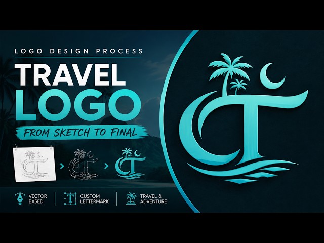 Designing a Travel Logo from Scratch | Full Logo Design Process