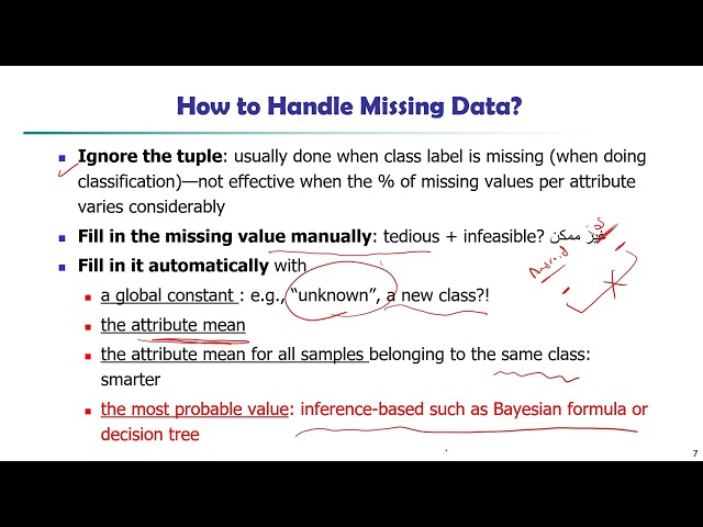 Lecture 3 : Data Preprocessing