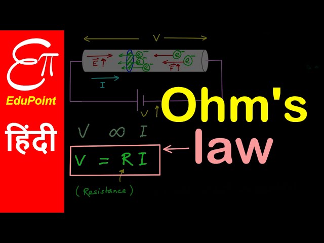 Ohm's law and resistance explained in HINDI | EduPoint