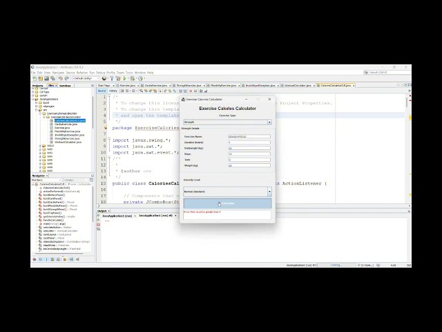GROUP 12 SKMPP2 EXERCISE CALLORIES CALCULATOR 