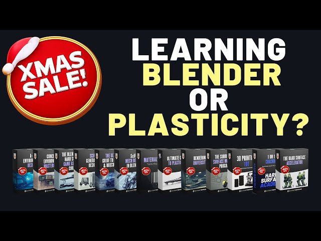 Save Big on Blender and Plasticity Courses this XMAS