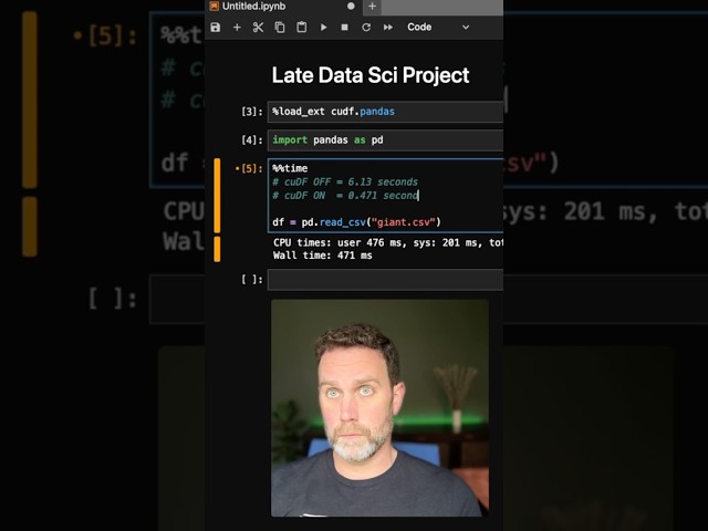 pandas read_csv — Faster on NVIDIA GPUs