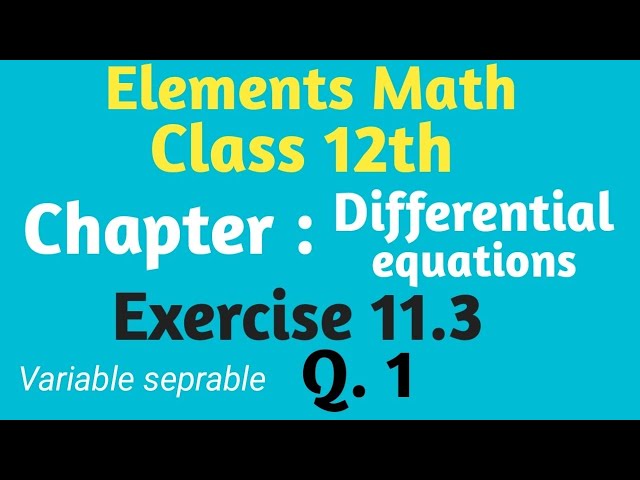 Class 12th math exercise 11.3 Q.1