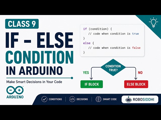 Class 9 | IF-ELSE Condition in Arduino | Conditional Statements & Smart Decisions