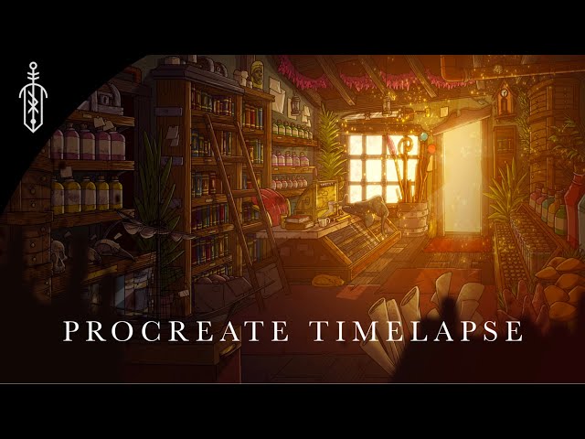 Fantasy Thrift Store // Procreate Timelapse // Concept Art