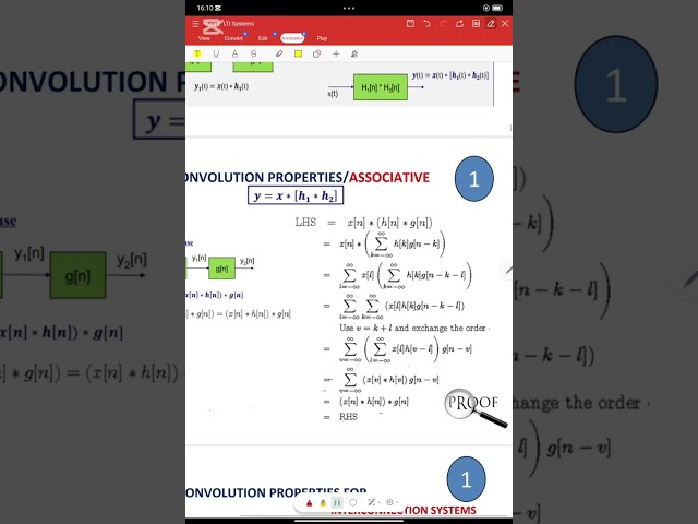 Part 7: I. Convolution properties
