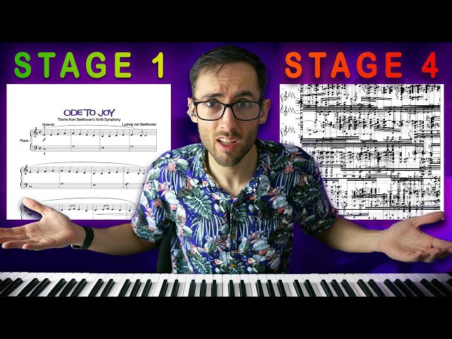 The 4 Stages of Learning to Read Sheet Music!