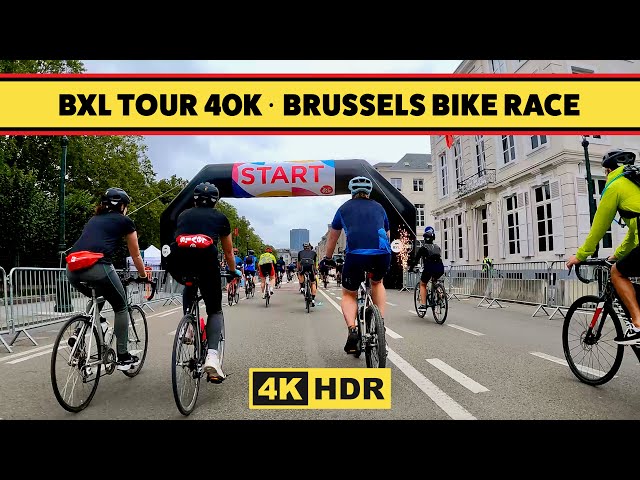 【4K】BXL Tour 40K 2021 | Brussels Bike Race | Bicycle Journey | 4K | SLOW TV | Travel | Belgium