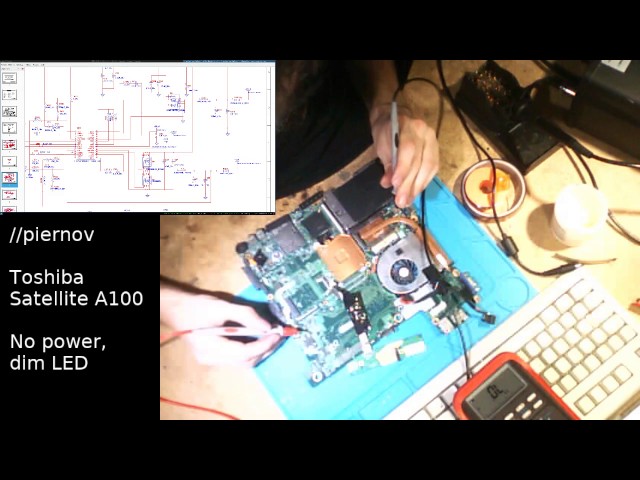 Troubleshooting & Fixing Toshiba Satellite A100 motherboard