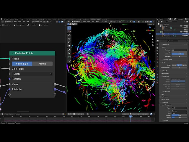 Fluid sim testing in Blender 5.3! (Rasterize Points Node)